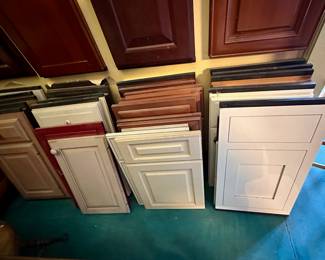 Samples of cabinet doors.