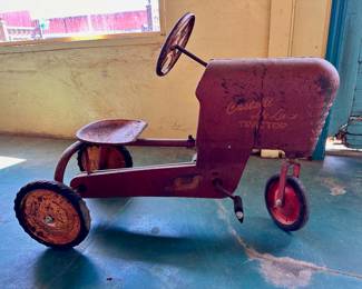 Vintage pedal driven Castelli deLux Tractor in unrestored state.