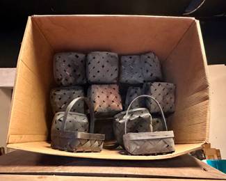 Box full of baskets.  Dark brown shown.  White and light brown baskets also available.