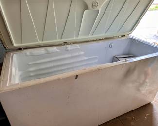 One of a pair of extra large working deep freezers, roughly 26 cubic feet.