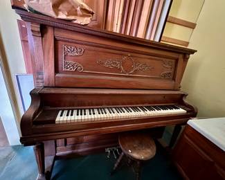 Upright piano.