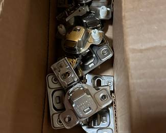Cabinet hardware: hinges, unused.