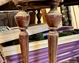 Skirt and leg details of table shown in previous picture.