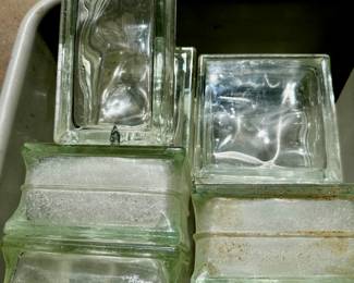 Glass blocks.  Available are 8 full size and 4 half size.