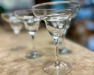 Margarita glasses.  Many (opened) cases of twelve available.