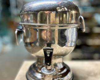 Vintage Farberware Model 130 stainless steel electric percolator.