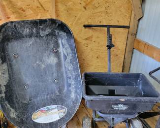 wheel barrow, seeder