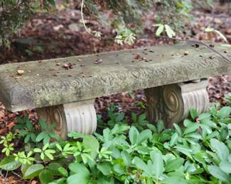 Concrete garden bench 