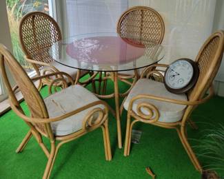 Rattan table and chairs 