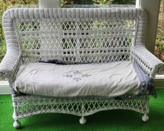 Wicker settee