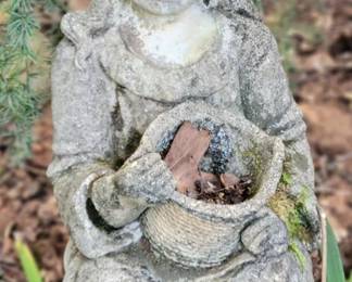 Concrete garden statue