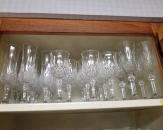 Cut Glass Wine and Beverage Cups 