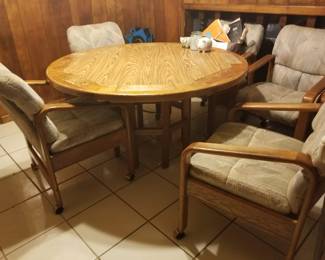 Dining Table and Poker Table - Hidden Compartment for Poker Chips and a Drink