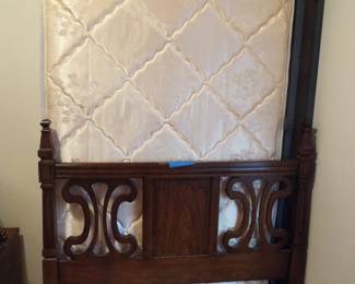 Twin size bed with mattress