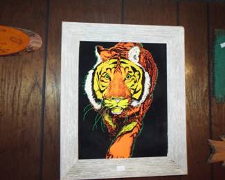 Black Velvet Tiger Painting