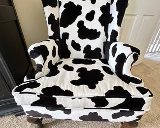 Cowhide accent chair