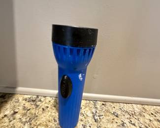 blue flashlight