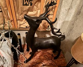 large reindeer statue