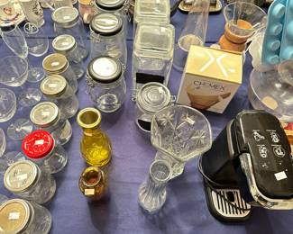 mason jar and chemex filters