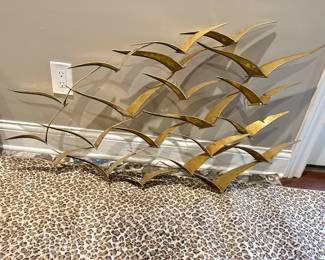 gold bird wall decor