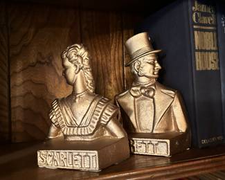 Cast Iron Rett and Scarlet Bookends