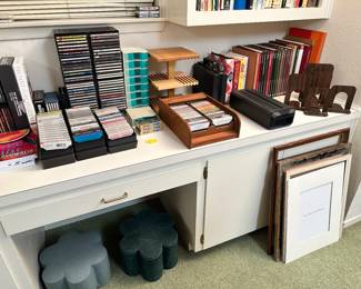 CDs, Cassettes, Cookbooks, stools, Frames