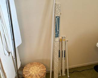 Basket, curtain rods