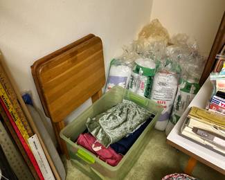 TV Trays, fabric and poly fill