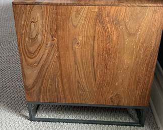 Room & Board Two-Drawer Media Console with Gun Metal Frame - 2 Available. Each Measures 48" x 17" D x 18" H. Photo 3 of 4.