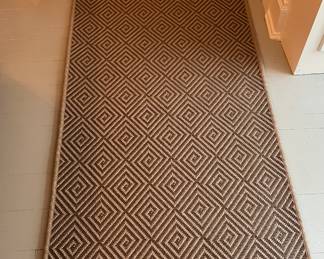 Custom Diamond Pattern Natural Fiber Rug. Measures 7' x 2' 3." Photo 2 of 2.