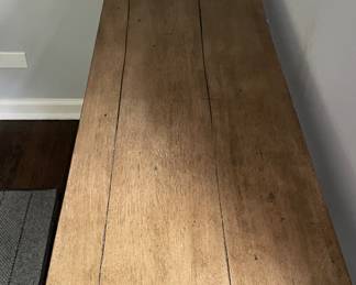 Room & Board Wood & Gun Metal Console. Measures 48" W x 14" D x 32" H. Photo 2 of 4.