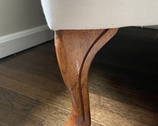 Shabby Chic Brand Wing Back Chair - Needs Reupholstering but EXCELLENT BONES! Photo 2 of 2.