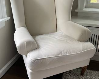 Shabby Chic Brand Wing Back Chair - Needs Reupholstering but EXCELLENT BONES! Photo 1 of 2.