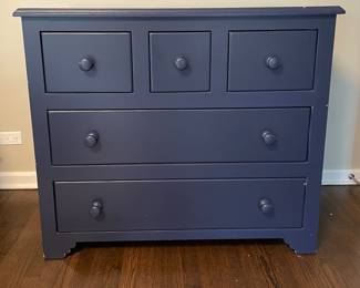 Land of Nod Chest of Drawers in Hale Navy Finish. Measures 42.5" W x 24" H x 37.5" H. Photo 1 of 2.