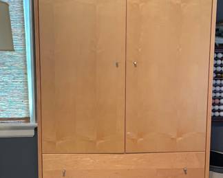 Create & Barrel Wardrobe / Clothing Armoire with Metal Frame. Measures 40" W x 24" D x 68" H. Photo 1 of 2.