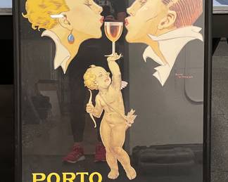 Vintage Porto Ramos-Pinto Poster. Measures 27" W x 38" H.