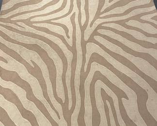 Liora Manne Lamontage Custom Zebra Pattern Acrylic Rug. Measures 4" x 8."