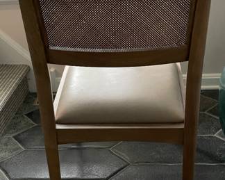 McGuire Leather Seat Upholstered Chair in Grey Dove - 3 Available. Each Measures 19" W x 20" D with 19" Seat Height. EXCELLENT DESK CHAIRS! Photo 3 of 4.