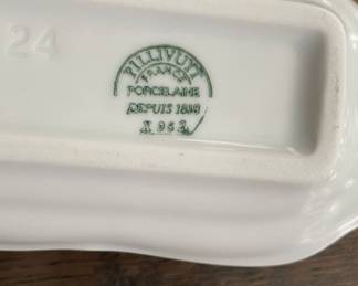 Set of 6 Pillivuyt French Porcelain Corn On The Cob Plates. Photo 3 of 3.