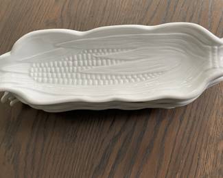 Set of 6 Pillivuyt French Porcelain Corn On The Cob Plates. Photo 2 of 3.