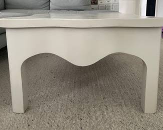 A Simply Done Design & Interiors Custom-Designed Cocktail Table In White Lacquer Finish. Measures 51" W x 31" D x 19" H. Photo 1 of 3.