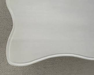 A Simply Done Design & Interiors Custom-Designed Cocktail Table In White Lacquer Finish. Measures 51" W x 31" D x 19" H. Photo 3 of 3.