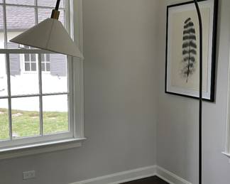 Crate & Barrel Swing Arm Arc Floor Lamp. Measures 81" H x 52" From Stand to Outer Tip of Shade. Photo 1 of 2.