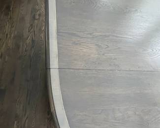 Vintage Pine Sourced 60" D Pedestal Extension Dining Table. Measures 60" -78" L with 18" Leaf x 60" W x 30" H. Photo 3 of 4.