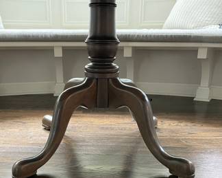 Vintage Pine Sourced 60" D Pedestal Extension Dining Table. Measures 60" -78" L with 18" Leaf x 60" W x 30" H. Photo 4 of 4.