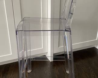 Set of 5 One More Ghost Counter Stools by Philippe Starck for Kartell. Each Measures 15" W with 25.5" Seat Height. Photo 2 of 4.