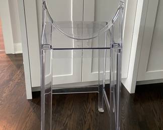 Set of 5 One More Ghost Counter Stools by Philippe Starck for Kartell. Each Measures 15" W with 25.5" Seat Height. Photo 3 of 4.