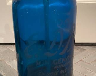 Vintage Cobalt Blue Seltzer Bottles. Photo 2 of 3.