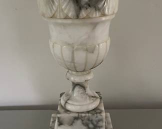 talian Carrara Marble Table Lamp. Photo 2 of 2.
