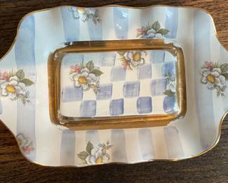 Hand-Painted & Glazed Terracotta Butter Server. Photo 2 of 3.